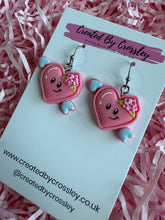 Load image into Gallery viewer, Valentines Smiley Heart Earrings
