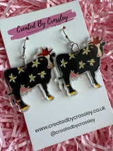 Load image into Gallery viewer, Fun Cow Charm Earrings
