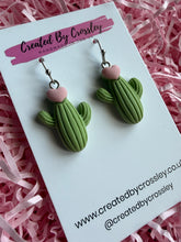 Load image into Gallery viewer, Cactus Charm Earrings
