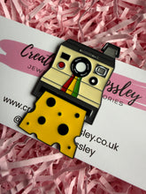 Load image into Gallery viewer, Cheese Camera Pin Badge
