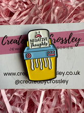 Load image into Gallery viewer, “Negative Thoughts” Shredder Pin Badge
