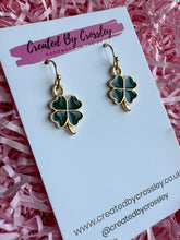 Load image into Gallery viewer, Four Leaf Clover Charm Earrings

