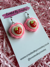Load image into Gallery viewer, Strawberry Hearts Charm Earrings
