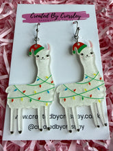 Load image into Gallery viewer, Christmas Llama Charm Earrings

