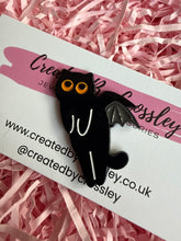 Load image into Gallery viewer, Bat Cat Pin Badge
