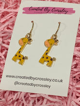 Load image into Gallery viewer, Colourful Giraffe Charm Earrings
