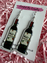 Load image into Gallery viewer, Christmas Wine Bottle Charm Earrings
