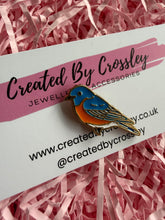 Load image into Gallery viewer, Eastern Bluebird Bird Pin Badge
