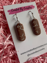 Load image into Gallery viewer, Brown Grey Clay Earrings
