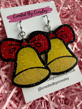 Load image into Gallery viewer, Large Christmas Bells Charm Earrings
