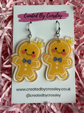Load image into Gallery viewer, Gingerbread Man Charm Earrings
