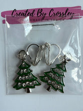 Load image into Gallery viewer, Gem Christmas Tree Clip On Earrings
