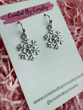Load image into Gallery viewer, Snowflake Charm Earrings
