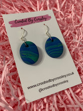 Load image into Gallery viewer, Blue Clay Earrings
