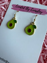 Load image into Gallery viewer, Avocado Charm Earrings
