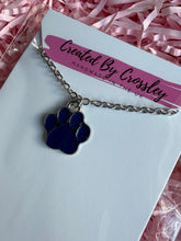 Load image into Gallery viewer, Blue Paw Print Charm Necklace
