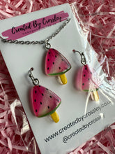 Load image into Gallery viewer, Watermelon Lolly Jewellery Set
