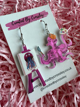 Load image into Gallery viewer, Artist Octopus Charm Earrings
