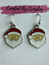 Load image into Gallery viewer, Santa Head Charm Earrings
