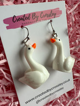Load image into Gallery viewer, Swan Charm Earrings
