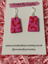 Load image into Gallery viewer, Pink and Red Clay Earrings
