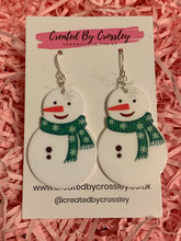 Load image into Gallery viewer, Snowman Charm Earrings
