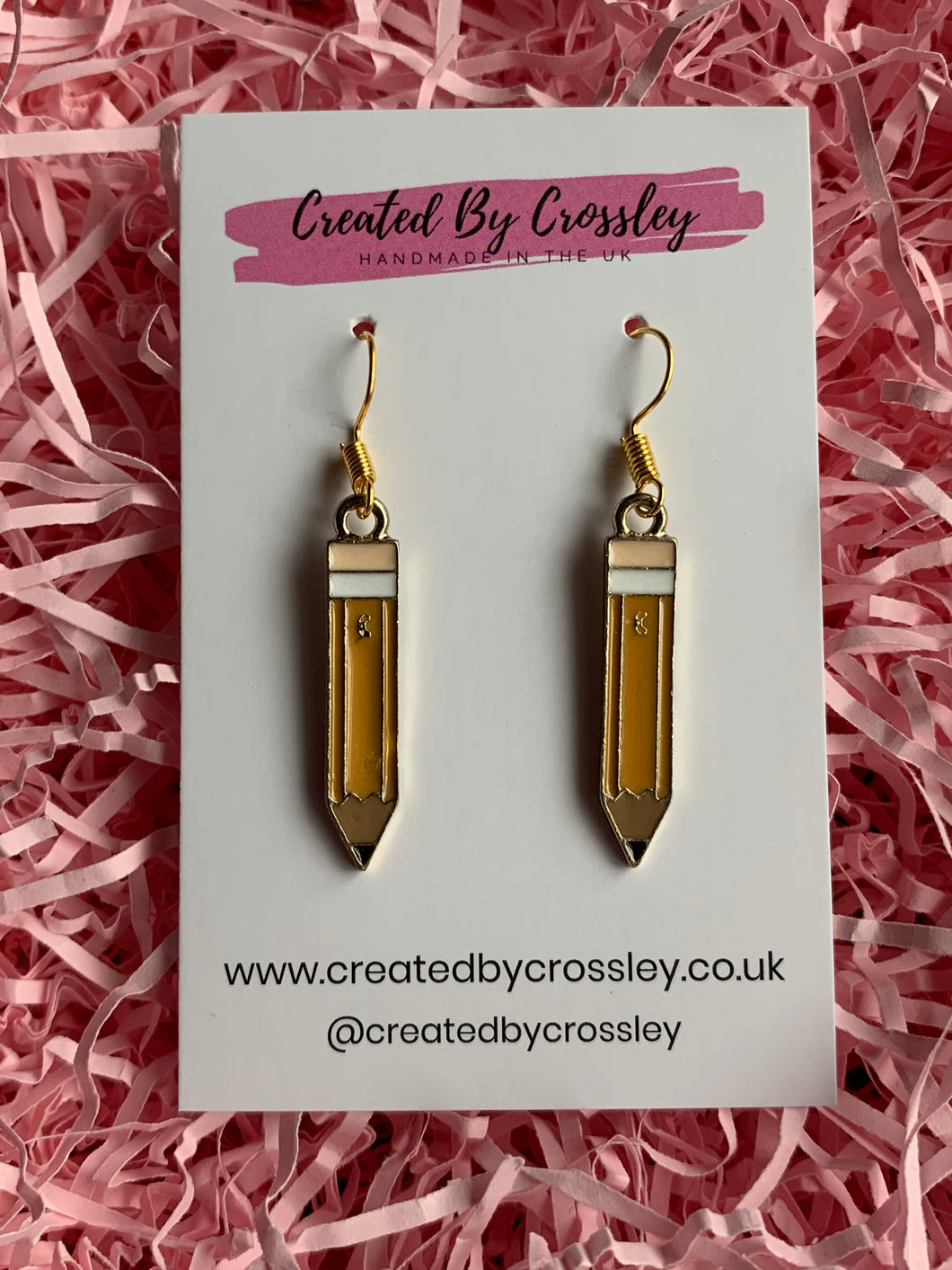 Pencil Charm Earrings