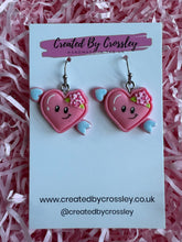 Load image into Gallery viewer, Valentines Smiley Heart Earrings
