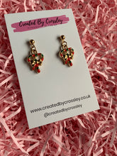 Load image into Gallery viewer, Double Candycane Charm Earrings
