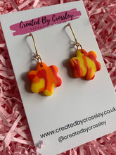 Load image into Gallery viewer, Sunset Flower Clay Earrings
