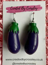 Load image into Gallery viewer, Aubergine Charm Earrings
