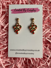 Load image into Gallery viewer, Double Candycane Charm Earrings
