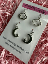 Load image into Gallery viewer, Cloud Moon Earring Duo
