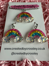 Load image into Gallery viewer, Glitter Rainbow Jewellery Set
