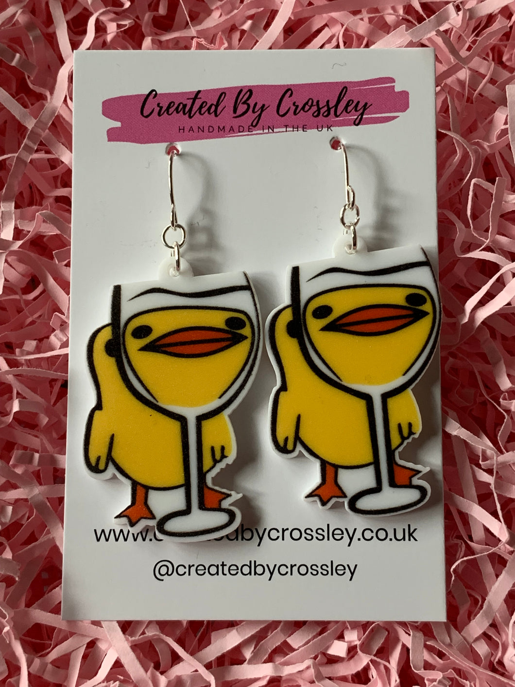 Funny Duck Charm Earrings