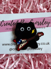 Load image into Gallery viewer, Guitar Cat Pin Badge
