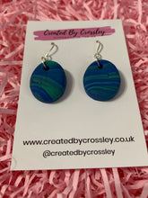 Load image into Gallery viewer, Blue Clay Earrings
