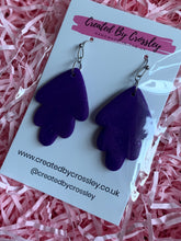 Load image into Gallery viewer, Purple Clay Earrings
