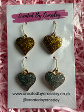 Load image into Gallery viewer, Glitter Hearts Earring Duo
