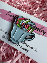 Load image into Gallery viewer, Teacup of Books Pin Badge
