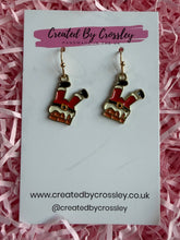 Load image into Gallery viewer, Santa Claus Chimney Charm Earrings
