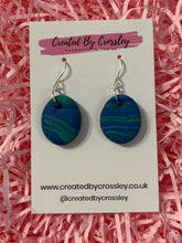 Load image into Gallery viewer, Blue Clay Earrings
