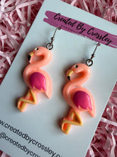 Load image into Gallery viewer, Flamingo Charm Earrings
