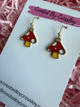 Load image into Gallery viewer, Mushroom Charm Earrings
