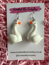 Load image into Gallery viewer, Swan Charm Earrings
