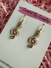 Load image into Gallery viewer, Treble Clef Charm Earrings
