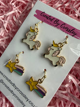 Load image into Gallery viewer, Unicorn Star Earring Duo
