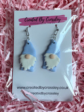 Load image into Gallery viewer, Light Blue Gonk Clay Earrings
