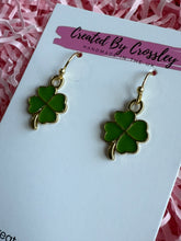 Load image into Gallery viewer, Four Leaf Clover Charm Earrings
