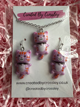 Load image into Gallery viewer, Purple Cat Jewellery Set
